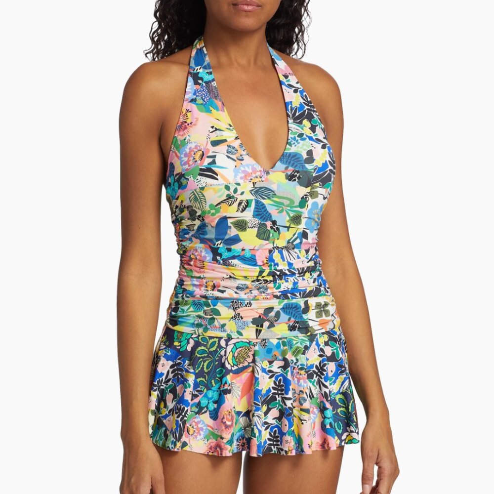 Johnny Was Multicolor Floral One Piece Swimsuit - NWT